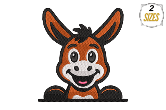 Cute Donkey Embroidery Design Review for Etsy Shops