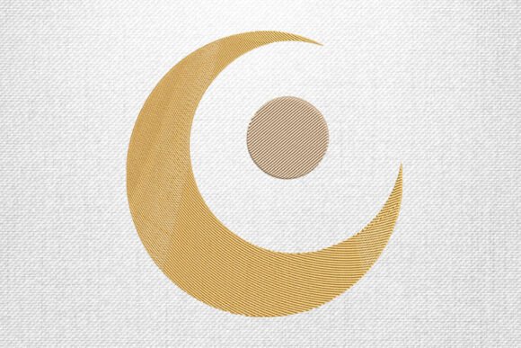 Golden Crescent: A Modern Embroidery Design Review