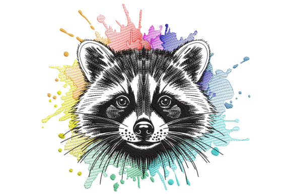 Rainbow Raccoon Splash: A Seasonal Embroidery Review