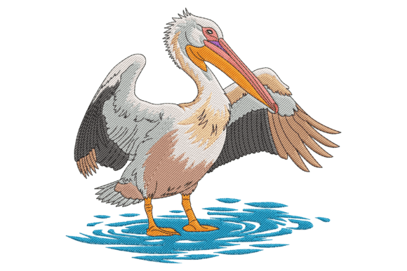 Realistic Pelican Embroidery Design Review