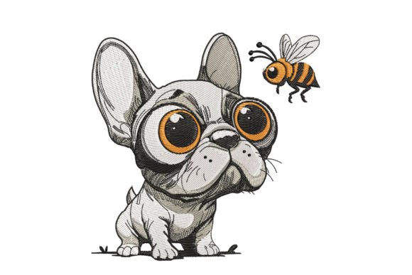 Review: French Bulldog with Bee Embroidery Design