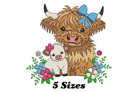 Review: Mom and Baby Highland Cow Embroidery
