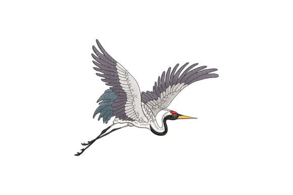 Reviewing the Japanese Crane Bird for Real Embroidery Projects